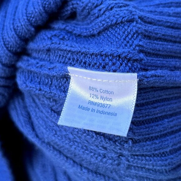 St. John's Bay - women’s V Neck Long Sleeve Pullover Sweater - Blue - Medium - Picture 9 of 12